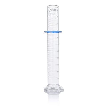 Globe Scientific Cylinder, Graduated, Globe Glass, 2000mL, Class A, To Deliver (TD), Dual Grads, ASTM E1272, 1/Box 8302000